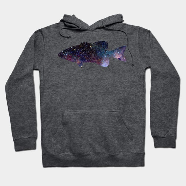 Largemouth Bass - Stars Hoodie by  The best hard hat stickers 